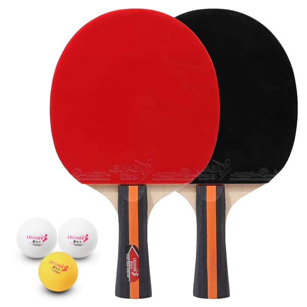 Bordtennisset för 2 spelare med 2 racketar, 3 bollar och bärväska