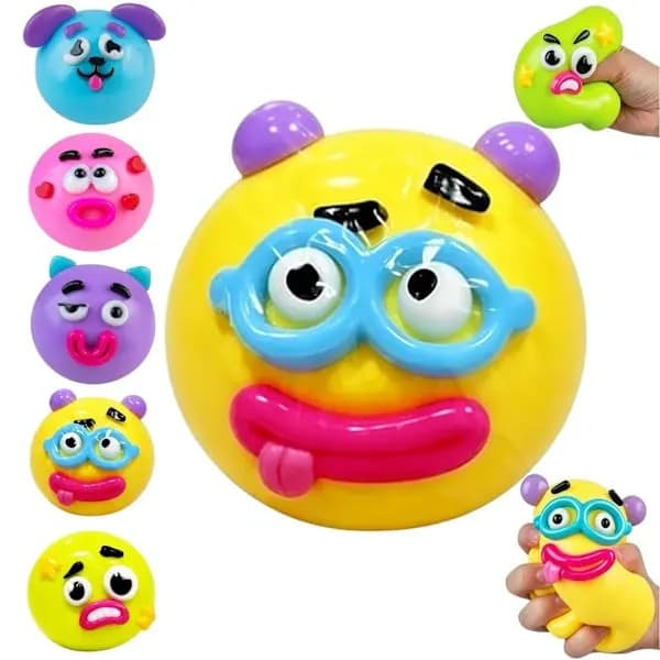 Ny Smushers Hund Ansigtsbytte Squishy, Blødt Langsomt Stigende Fidget Legetøj, Søde Dyre Squishies til Stress...