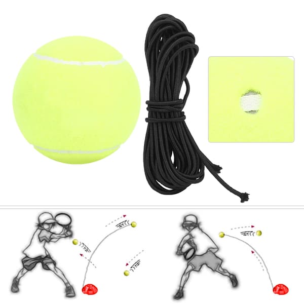 4 st/set tennisboll med högelastiskt rep för individuell sportträning
