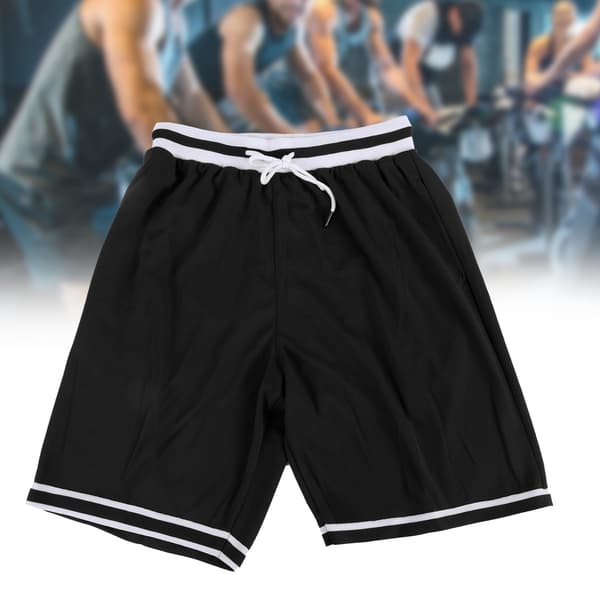 Herre hurtigtørrende stribede atletikshorts til løb og træning (XL)