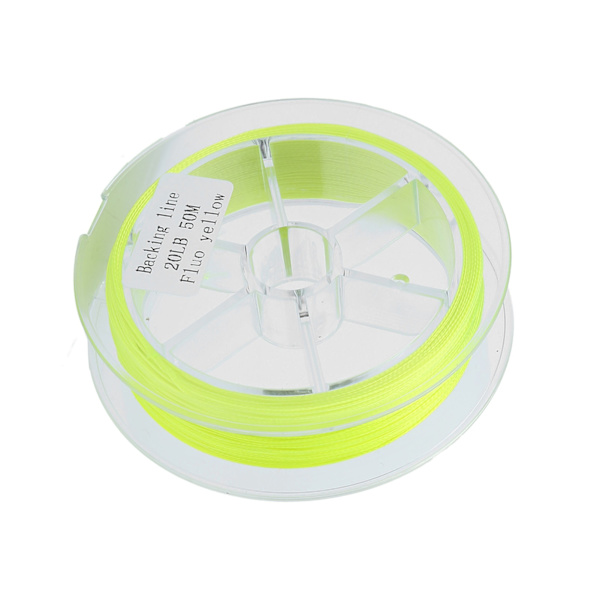 Voksfri fluefiskeline 20LB 50m fluorescerende gul polyestermateriale