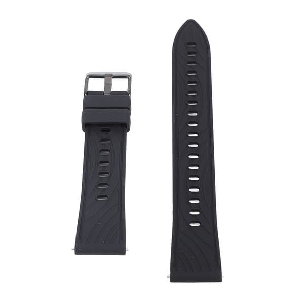 Silikone armbånd til GT4, blødt og åndbart, quick release, kompatibelt med smartwatches, sort.