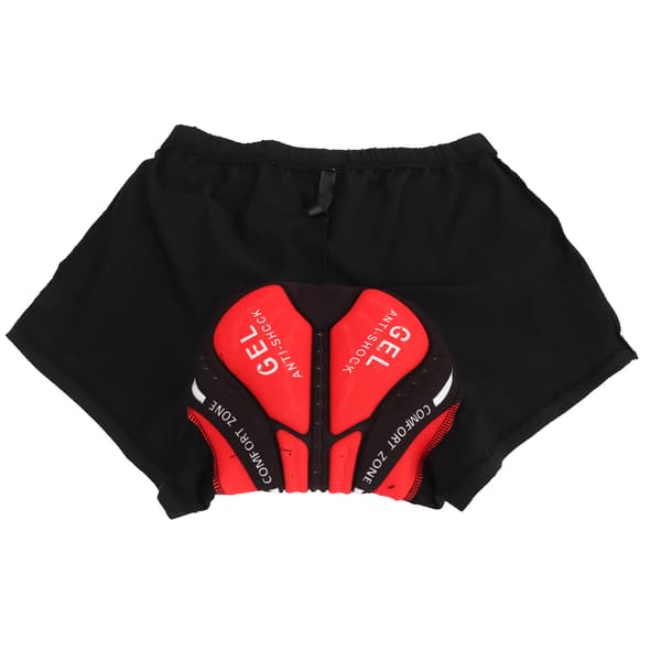 Unisex Cykelshorts med Åndbar 3D Silikonepolstring, Hurtigtørrende, Sort, 3XL