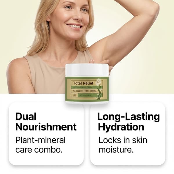 Magnesiumcreme (1-5 pak): Lindrer effektivt knæsmerter; dybdevirkende formel beroliger ømme muskler. 3pcs