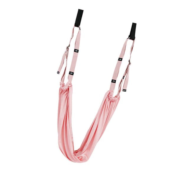 Benforlænger til døråbning med ringe, elastisk polyester-bomuldsbånd til lemmernes muskeløvelser, pink
