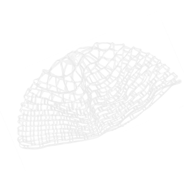 Fangstnet til fluefiskeri, blødt gummimasker, ørred- og basfiskeri