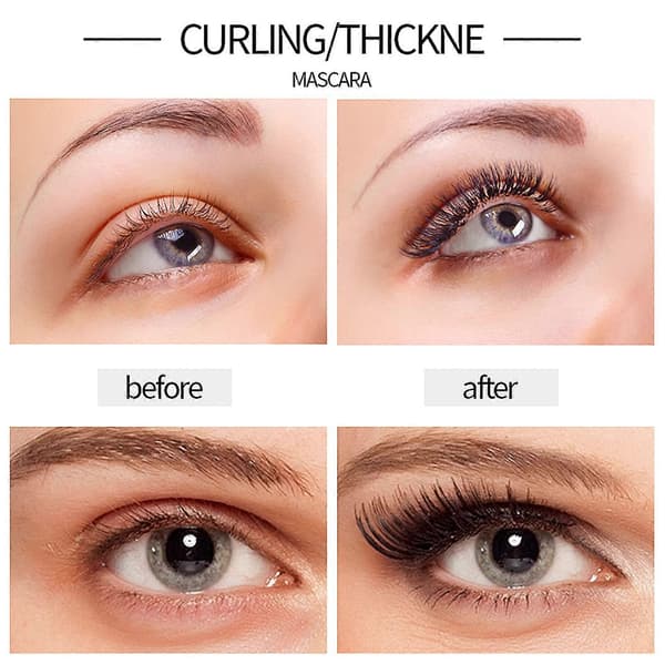 4D mascara sæt, et mascara- og eyeliner-sæt, eyelineren har en præcis filtspids.