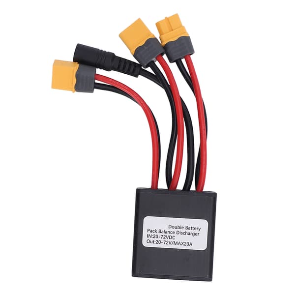 Dobbel batteriutladningsomformer 20V-72V 20A med ladekontakt parallellmoduladapter