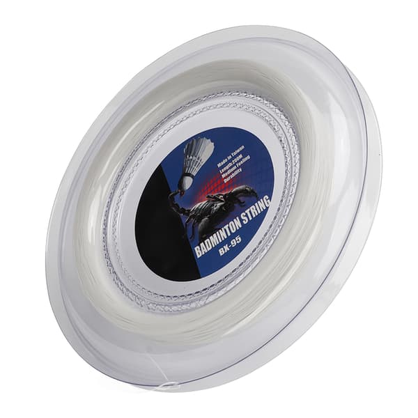 Badminton Racketstreng, Høy Elastisitet Harpiksfiber, Slitesterk, 200m, Hvit
