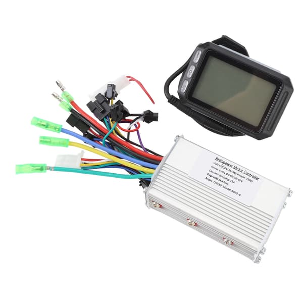 350W børsteløs controller og LCD-måler S600 24V 36V 48V med kabel til elcykel