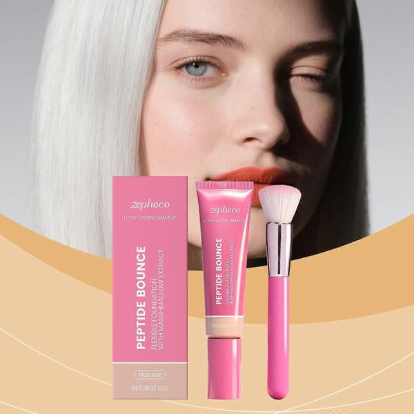 Glow Foundation, fugtgivende formel og medium dækning, vandfast, langtidsholdbar, letvægts flydende