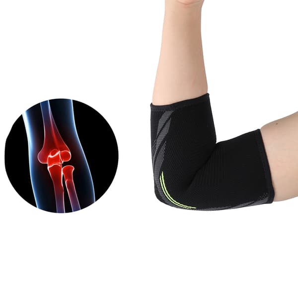 2 st andningsbara elastiska armbågsskydd i nylon för balanserat tryckskydd i tävlingssporter