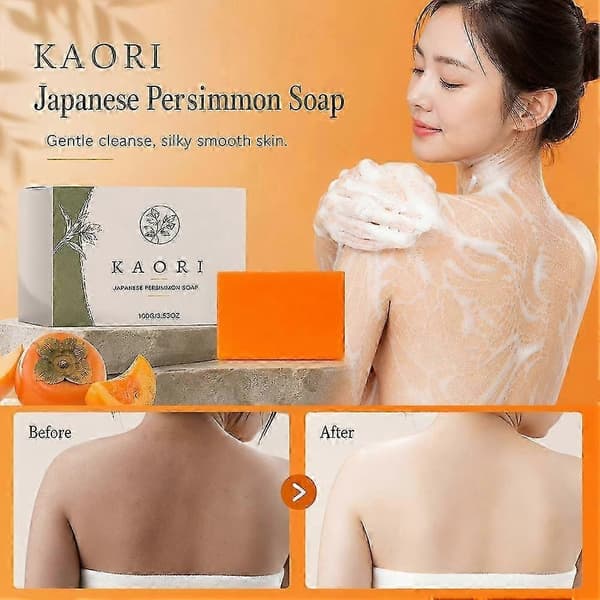 Kaori Persimmon Tvål Deodoriserande Återfuktande för Mogen Hud-ML