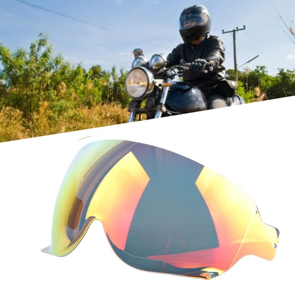 PC motorcykelhjelmlinse med UV- og solbeskyttelse til JO EX ZERO CJ 3 Revo Dark Tea Red