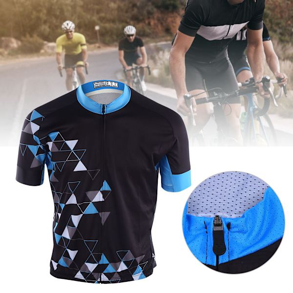 Cykeltröja för män, kortärmad, sommar, polyester, storlek S