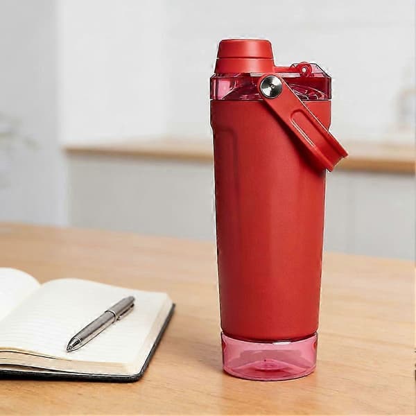 590 ml (20 oz) proteinpulvershakerkopp i rustfritt stål 304, dobbelt vakuumisolert (rød)