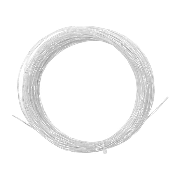 Tennisketcherstreng 12,2 m 1,30 mm Titanium Nylon Elastisk Holdbar Erstatning Hvid