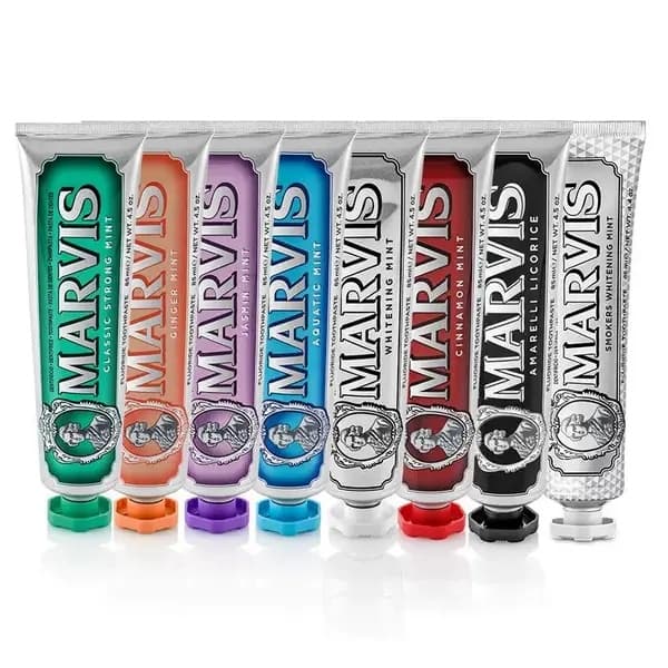 Marvis Whitening Toothpaste, 85ml, promotes natural teeth whitening, fights plaque and provides long-lasting...