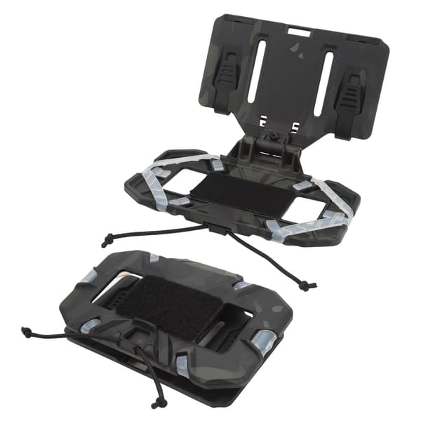 Multifunktionell vikbar nylon silikon väst telefonhållare för MOLLE träning, svart, CP
