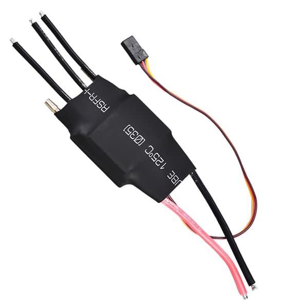 Børsteløs elektrisk hastighedsregulator (ESC) med vandkøling, 60A, til RC-båd med UBEC 5V/3A