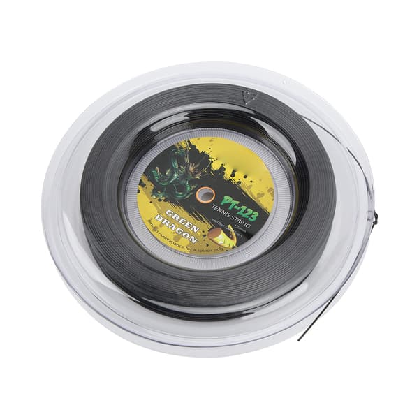 Tennissträng 200m Polyester 1.25mm Styv för Daglig Träning Racketar Svart
