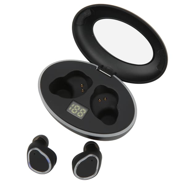 Bluetooth Sportshörlurar med Brusreducering och Bas, 3 Par Öronproppar, Anti-förlustkrokar