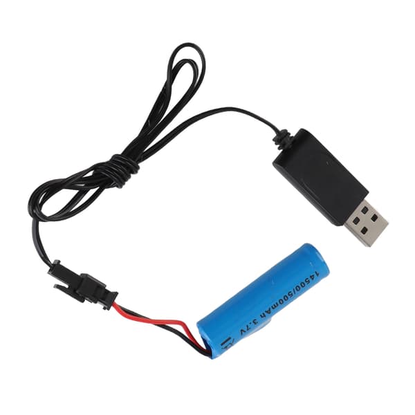 3.7V 500mAh Li-ion batteri til Flytec V005 RC bådtilbehør med USB-opladerkabel