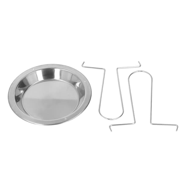 Vertikal grill i rustfrit stål til stegning af kylling med non-stick og spildsikker plade til camping