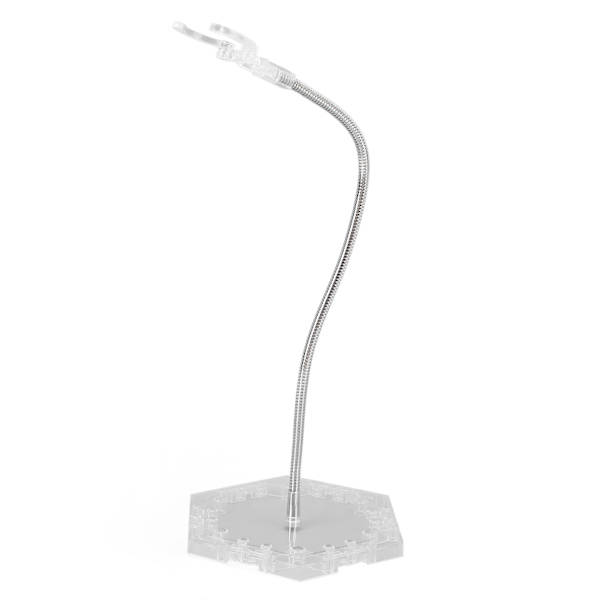 Stabil ABS rustfrit stål actionfigur base til 6-tommer gennemsigtige figurer - Displaystander