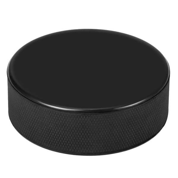 2-pack ishockeypuckar - vulkaniserat gummi, 3\" diameter, 163g - precisa skott och passningar