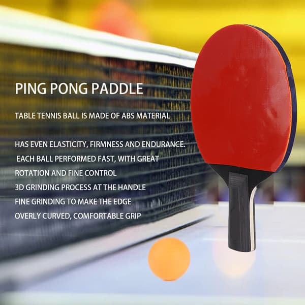 Penhold bordtennisbat sæt med 2 bat, 3 bolde og bæretaske