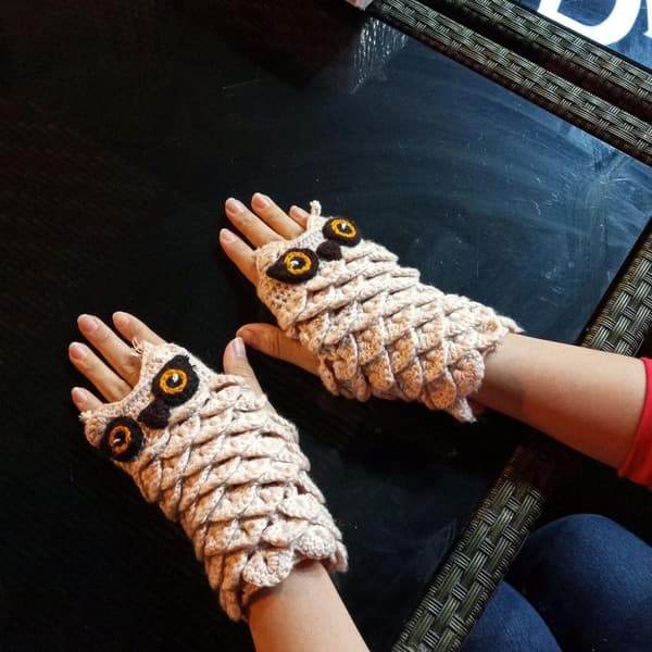 Unisex stickade halvfingerhandskar för att skriva, vinterkomfort, julklapp