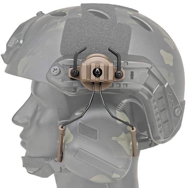 Hjelm Headset Skinneadapter med 360° justerbar montering til 19-21 mm skinner