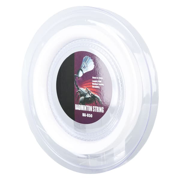 Badminton Ketsjerstreng 200m Nylon 0.72mm BX650 Hvid Modstandsdygtig Elasticitet
