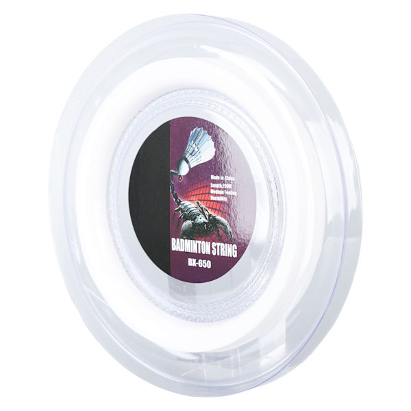 Badminton Racket String 200m Nylon 0.72mm BX650 Hvit Motstandsdyktig Elastisitet