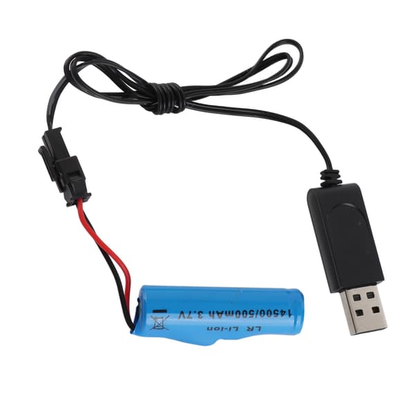 3.7V 500mAh Li-ion batteri til Flytec V005 RC bådtilbehør med USB-opladerkabel