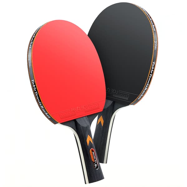 Bordtennisbat sæt til 2 spillere med 2 bat og 3 bolde til begyndere