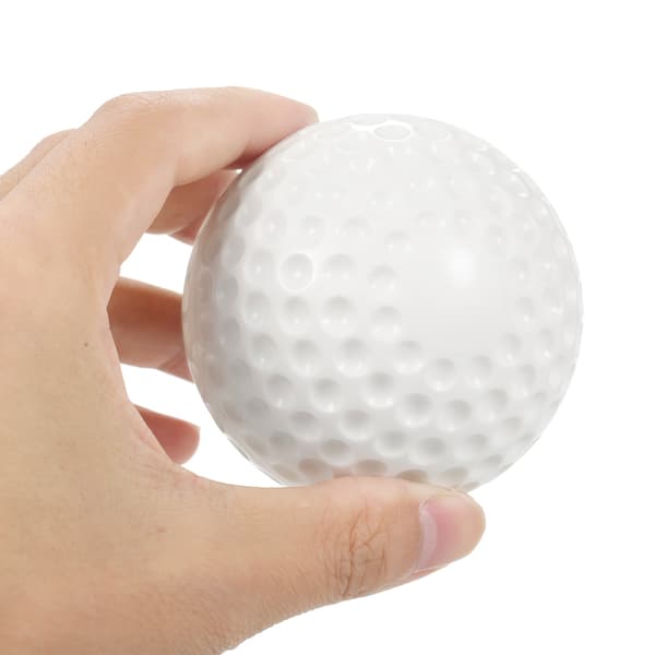 6-pack 9-tums PU-basebollar med gropar och väska för träningsmaskin
