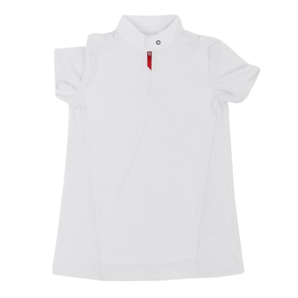 Vit rid-T-shirt för barn med bra stretch och andningsförmåga (XL)