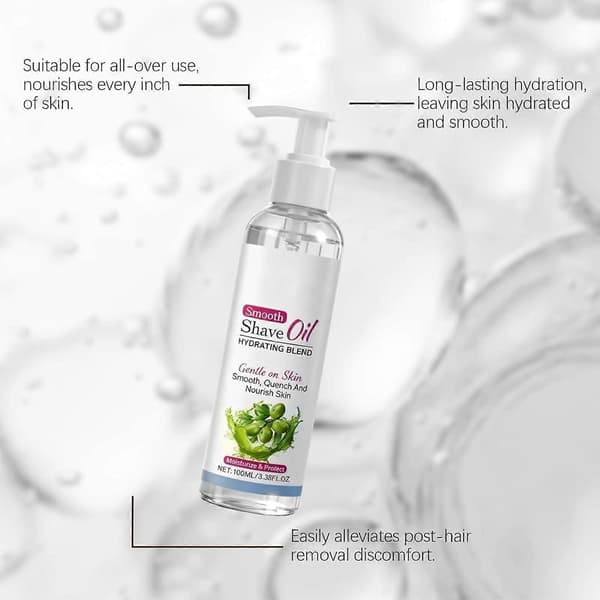 Barberolje for kvinner og menn 100ml 2 STK med vitamin E Jojoba Oliven for jevn glid og hydrering...