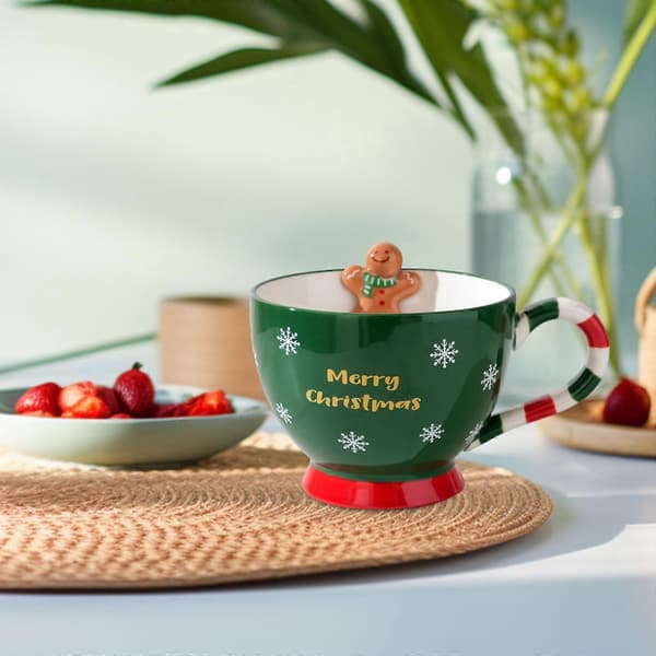 Julekeramikkrus, vannkopp, julekrus, drikkekopp, julekaffekopp