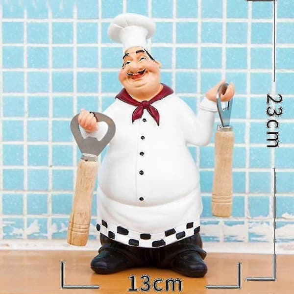 Kreativ flaskeåbner, kokkefigurer med øloplukker