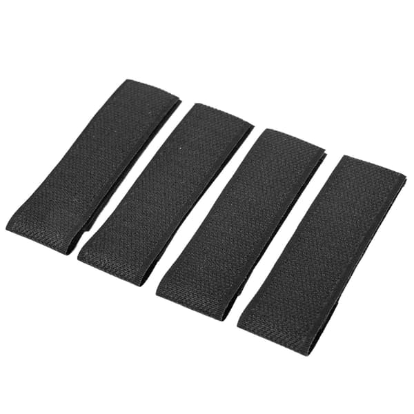 4 stk. stærkt gribende nylon velcro-patch til træningsvest, jagt, skydning, sort