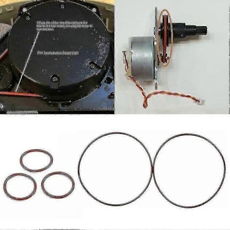 Uppsättning med 3 ersättningsdrivremmar för Neato Botvac sidoborstmotor, med O-ring.