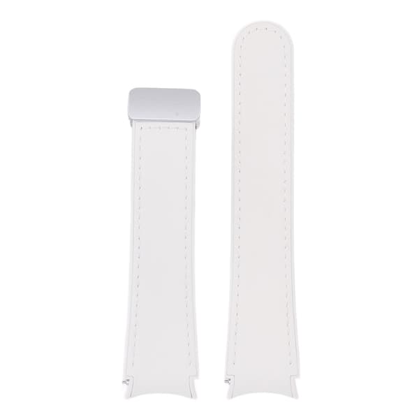 Silikonarmband för Watch 4 5 6 med vikbart spänne, absorberande och snabbfäste, vit