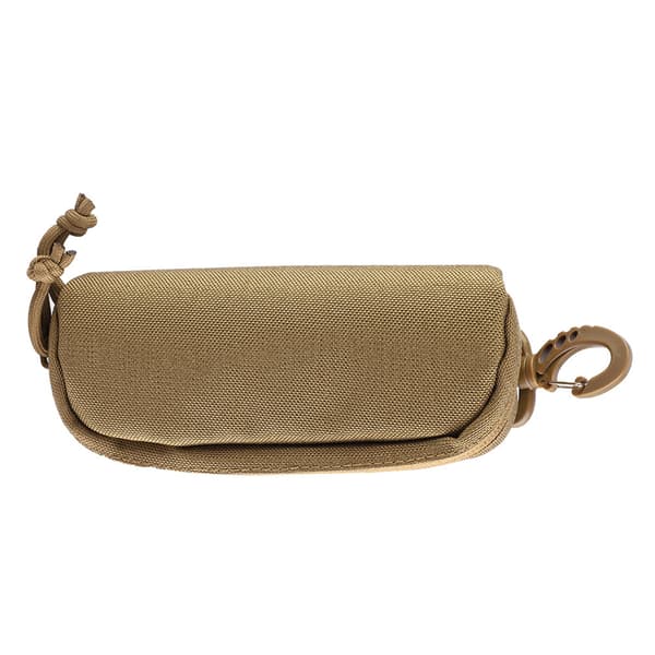 Bærbart stødsikkert solbrilleetui, militærstil, khaki med Molle-krog