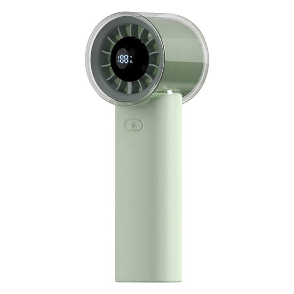 Højhastigheds bærbar ventilator med digitalt LED-display (grøn)