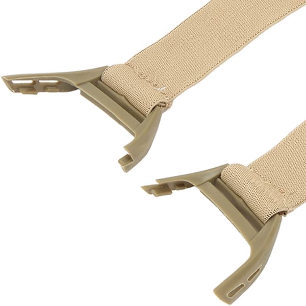 2 stk. elastisk stropp for jaktbriller, tøybar, komfortabel, kompatibel med FAST-skinner, sandfarge