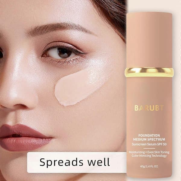 Medium dækkende solcreme foundation SPF 50, naturlig dækning