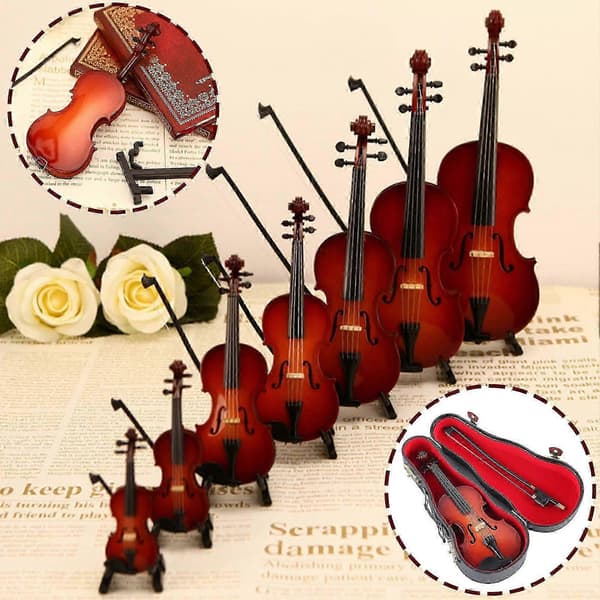 Verdens mindste spilbare violin, med udsøgte håndlavede detaljer, er den perfekte gave til musikelskere.